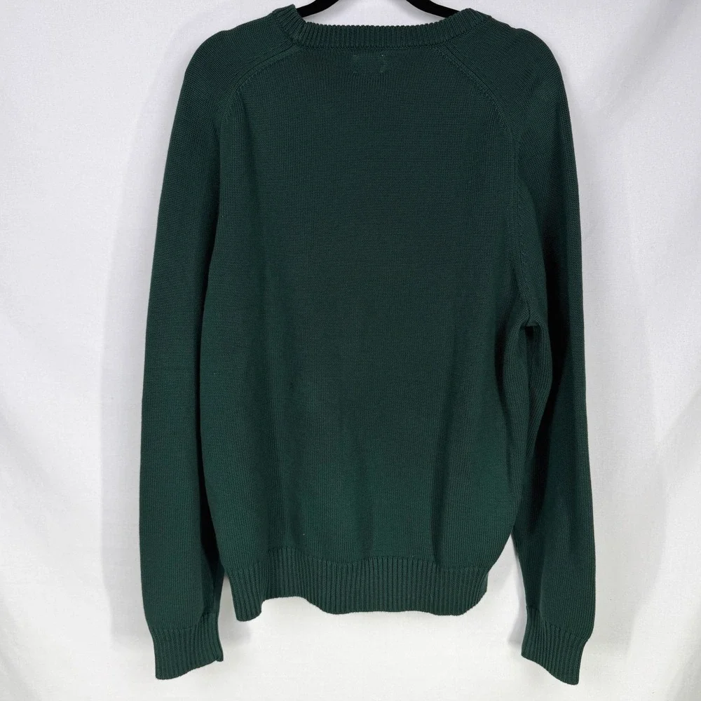 NWT J. Crew Heritage Knit Crewneck Sweater XL Green Old Money Ivy‎ Style Preppy
